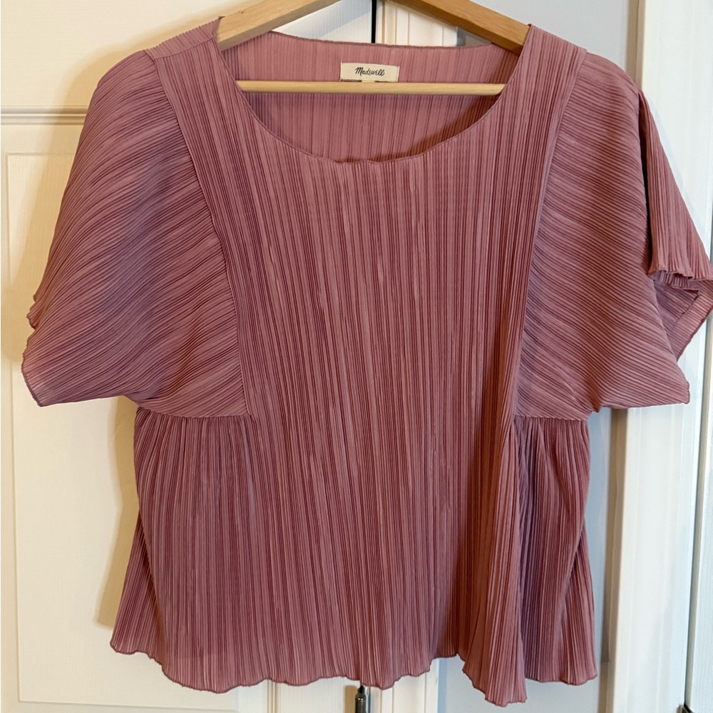 Women's Pleated Mauve Top